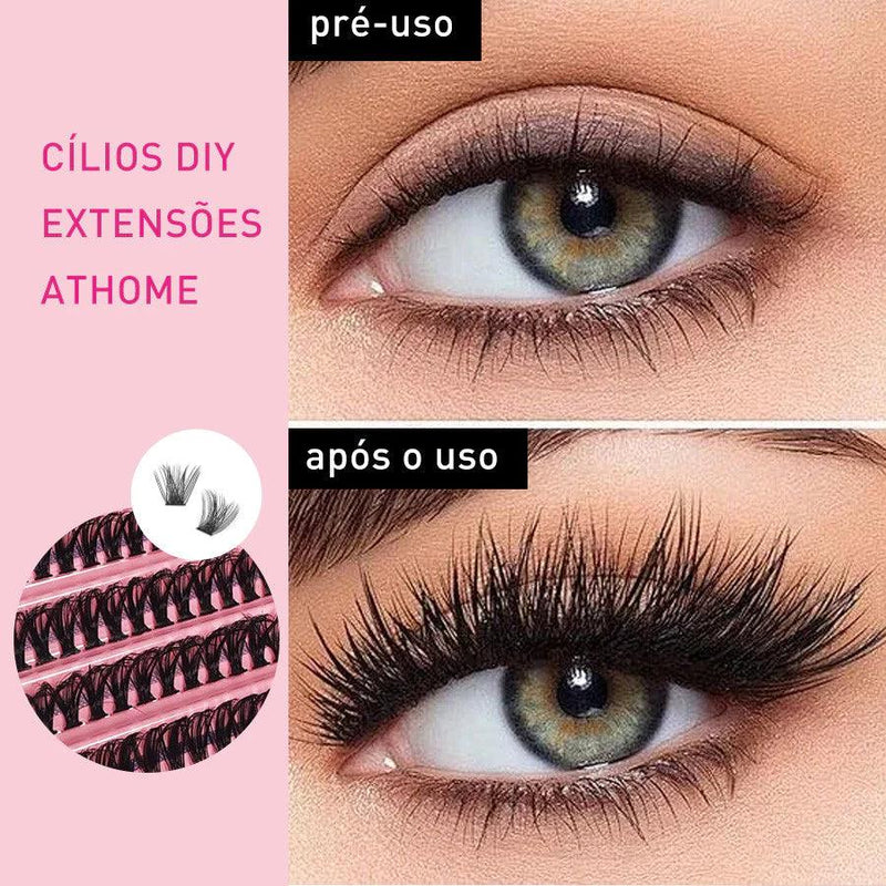 Kit LashBella Extensão de Cílios em casa